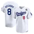 Youth No.8 John Roseboro Los Angeles Dodgers White Limited Home 2024 World Series Jersey