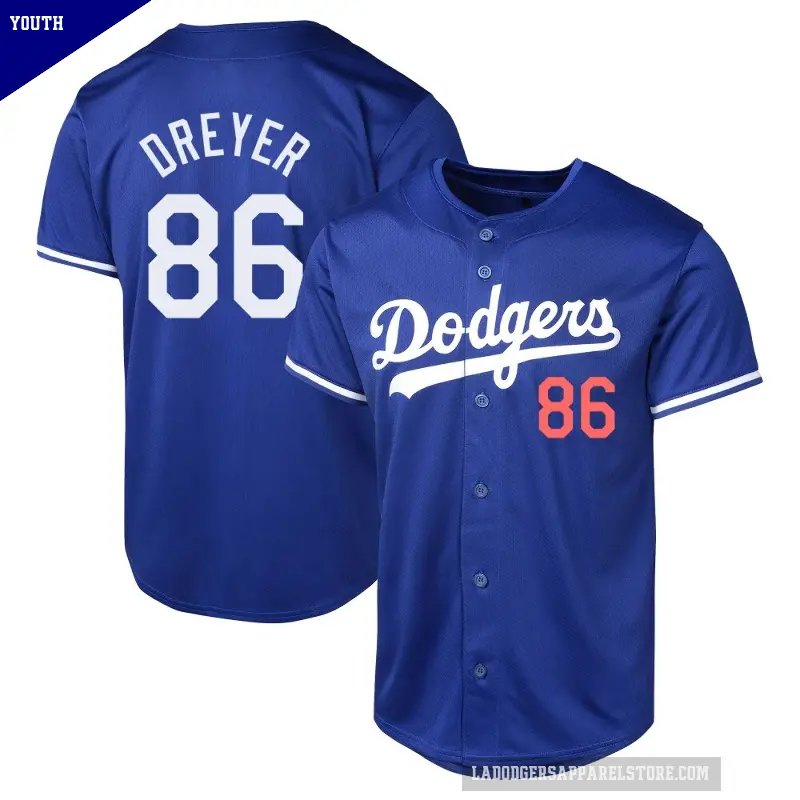 Youth No.86 Jack Dreyer Los Angeles Dodgers Royal Limited Alternate Jersey